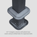 Domi 14x20FT Outdoor Gazebo, Hardtop Gazebo with Galvanized Steel Double Roof, Metal Gazebos with Drainage System Patio Pergola for Patio Deck Backyard,Curtain and Netting,Gray