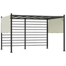 Outsunny 10' x 12' Outdoor Retractable Pergola, Patio Gazebo Canopy Adjustable Sun Shade Shelter for Backyard, Garden Activities, Beige