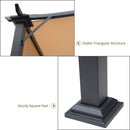 Outsunny 8' x 10' Retractable Pergola Canopy Steel Frame Polyester Fabric Gazebo with Retractable Canopy Shade Awning