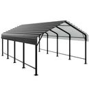 JAMFLY 12X20 FT Metal Carport, Heavy Duty Carport Canopy with Galvanized Steel Roof and Frame, Metal Car Garage Upgraded Extra Large Garage for Pickup, Boat, Car and Tractors (12 * 20 FT)