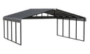 Arrow Carports Galvanized Steel Carport, Double Car Metal Carport Kit, 20' x 24' x 7', Charcoal