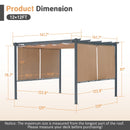 Masyardi 12 x 12 Ft Outdoor Aluminum Pergola, Retractable Canopy & 2 Sides Shades for Patio Backyard Garden Deck