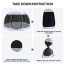 LEEDOR Pop Up Screen House, 12-15 Person Outdoor Screen Tent，Camping Screen Room with Carry Bag, Screen Gazebo with Mosquito Netting, Instant UV Resistant Sun Shelter for Garden Patio Backyard 15'x15'