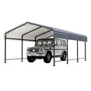 COSIEST 10'x20' Carport with Galvanized Steel Roof, Heavy Duty Metal Carport Canopy, Outdoor Garage Car Shelter Shade for Car, Boats and Truck
