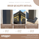 EROMMY 12'x14' Hardtop Gazebo, Double Roof Metal Canopy with Aluminum Frame, Netting and Shaded Curtains Included Permanent Outdoor Pavilion Gazebos for Patio, Backyard, Deck and Lawns