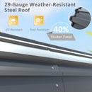 Yardenaler 10x15 FT Heavy Duty Metal Carport, Car Port Canopy with Metal Roof, Garage Car Shelter Shade for Outdoor, Car, Truck, Boat, Gray