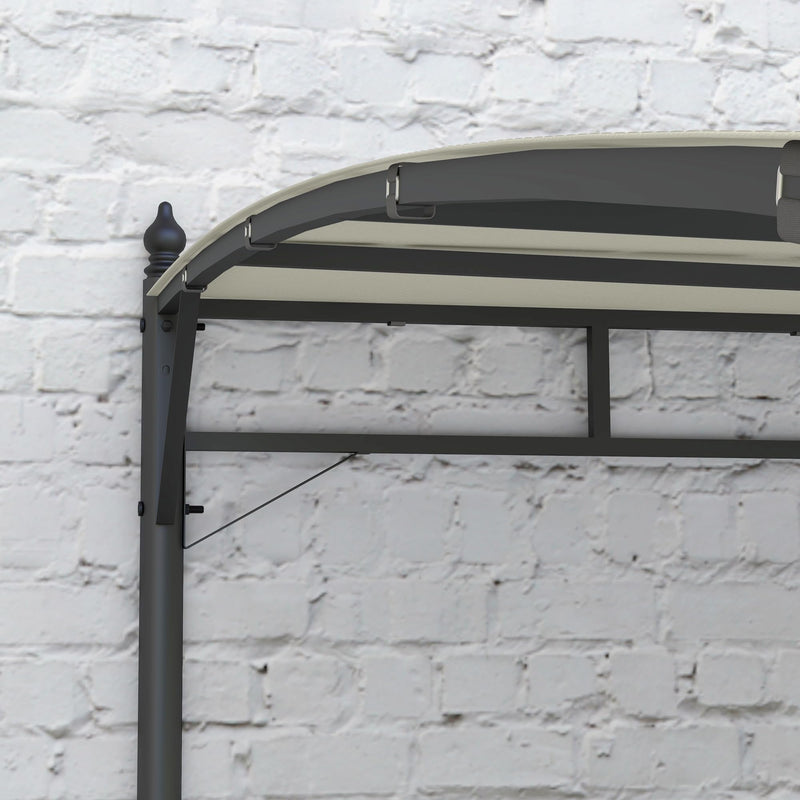 Outsunny 10' x 13' Outdoor Pergola Gazebo with UV-Resistant Canopy and Metal Frame, Sun Shade Shelter for Porch, Patio, Deck, Backyard, Cream