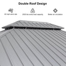 PURPLE LEAF 11' x 15' Permanent Hardtop Gazebo with Galvanized Steel Double Roof and Aluminum Frames Outdoor Large Pavilion Gazebo for Patio Deck Garden, Netting and Curtains Included, Light Grey
