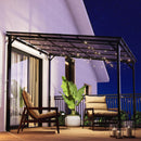 Yalissey 10'×8' Patio Gazebo with Waterproof Fuzzy Strip, Outdoor Gazebo with Innovative Base Support, Wall Mounted Gazebos Pergola with Roof for Backyard, Decks, Garden