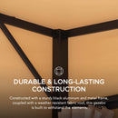 Sunjoy 10 x 12 ft Wall Mounted Gazebo with Weather Resistant Fabric Roof, Black Aluminum & Metal Frame Lean to Gazebo with Curtains and Netting