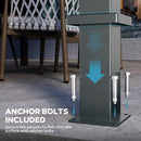 MIRADOR 80S Louvered Pergola 10' x 12', Modern Style with Adjustable Louvers and Integrated Drainage System for Deck Garden Yard, Easy Installation, Charcoal