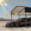 HEYTOWN Metal Carport 10 * 15 FT Heavy Duty Carport Canopy with Galvanized Steel Roof Multi-Use Shelter Outdoor Portable Garage for Car, Boat, Pickup and Tractor