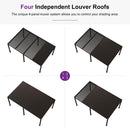 PURPLE LEAF Louvered Pergola 14' × 20' Outdoor Hardtop Gazebo Sun Shade with Adjustable Canopy Patio Aluminum Retractable Roof for Outside Deck Backyard Pavilion