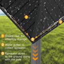 HOTEEL 10x12 Hardtop Gazebo Hot Tub Gazebo with Flame-Retardant Curtain Netting, Heavy Duty Pavilion with Galvanized Steel Double Roof, Aluminum Frame Outdoor Canopy for Patio and Party (Upgraded 3.0)