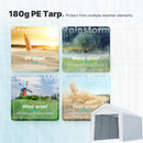 ADVANCE OUTDOOR 12x20 ft Heavy Duty Carport Garage Shelter, Adjustable Height (6.5-11ft) Waterproof Canopy with Removable Sidewalls for Cars, RV, Boat, Truck, Party - White