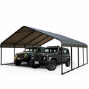 20x20 FT Metal Carport Canopy Heavy Duty with Galvanized Steel Roof & Frame, All-Weather Portable Car Garage Shelter for Cars, Safe Boat Cover Car Ports for Yard