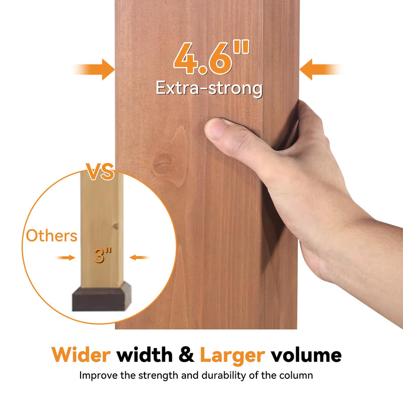 Modern Shade Tranquil Grove Wood Gazebo 12' x 16', Permanent Grill Gazebo with Galvanized Steel Hardtop Roof, Cedar Framed Wooden Pavilion for Garden, Backyard