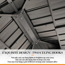 GARTOO 10’x 12’ Outdoor Wood Gazebo - Patio Hardtop Gazebo Permanent Wooden Pavilion with Galvanized Steel Double Roof, Cedar Wooden Gazebos for Garden, Lawn, Poolside, Backyard Deck