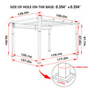 Yardenaler 12’ X 16’ Retractable Pergola with Adjustable Canopy for Backyard Deck Garden Grey