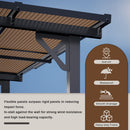 EBE 12' x 10' Wall Mounted Gazebo on Clearance, Lean to Gazebo Pergola with Sloped Roof, for Patio, Porch, Deck