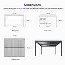 PURPLE LEAF Louvered Pergola 94AS 11' x 15' Aluminum Metal Outdoor Pergola wtih Adjustable Louvered Roof and Integrated Drainage System for Patio Deck Backyard Modern Gray Gazebo