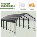 Shintenchi 12x20 FT Metal Carport, Enhanced Base Oversized Garage Carports,Outdoor Galvanized Shelter,Heavy Duty Carport Canopy with Steel Roof and Frame, for Car, Boats and Tractors