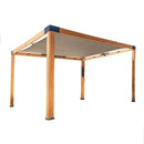 Backyard Discovery Brendan 12' x 10' Modern Cedar Wood Pergola Kit with Heavy-Duty Sun Shade Sail Screen Canopy, PowerPort, High-Wind Rating for Outdoor Patio, Garden, Deck, and Entertaining