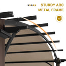 COOS BAY Outdoor Patio Pergola 11.4x11.4 ft with Retractable Textilene Canopy Top, Metal Frame Sun Shade for Backyard, Garden, Porch and Deck, Beige