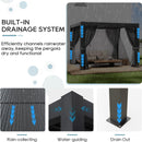 Outdoor Louvered Pergola 10' x 10', Aluminum Louvered Pergola with Adjustable Roof, Adjustable Pergolas for Outdoor Deck, Patio, Lawn & Garden