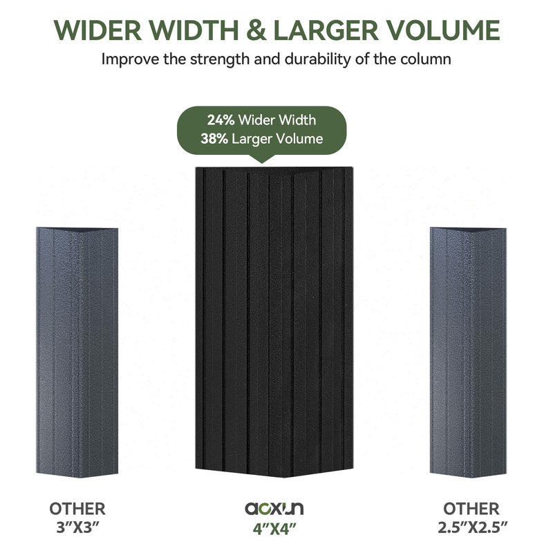 Aoxun 10' X 12' Hardtop Gazebo, Aluminum Outdoor Gazebo with Galvanized Steel Gable Roof Canopy, Patio Permanent Metal Pavilion with Netting, for Garden, Backyard, Deck