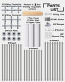 Hipicute 12' x 20' x 11' Heavy-Duty Portable Garage with Canopy Roof, Front and Back Doors, Roll-Up Windows, Portable Carport Reinforced Structure for Cars, Trucks, Boats, and Parties - White