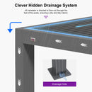 PURPLE LEAF Louvered Pergola 10' x 13' Outdoor Full Aluminum Pergola with Adjustable Rainproof Roof Modern Retractable Patio Hardtop Gazebo for Deck Backyard Garden Slate Grey