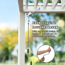 Domi Louvered Pergola 10X10FT, Aluminum Pergola with Adjustable Louvered Roof and Drainage Gutter, Outdoor Pergola Gazebo for Patio, Backyard, Deck, White