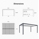 PURPLE LEAF Louvered Pergola 12' x 14' Outdoor Aluminum Pergola with Hidden Drainage System and White Adjustable Sun Shade Roof Patio Hardtop Large Pergolas for Patio Dining Backyard Deck