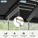 Outdoor Louvered Pergola 10' x 10', Aluminum Louvered Pergola with Adjustable Roof, Adjustable Pergolas for Outdoor Deck, Patio, Lawn & Garden