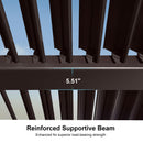 PURPLE LEAF 10' x 16' Louvered Pergola Outdoor Adjustable Louvre Shade Modern Patio Aluminum Pergola with Retractable Roof for Deck Backyard Garden Hardtop Gazebo