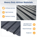 OC Orange-Casual 10x14 FT Patio All-Iron Gazebo,Hard Top Lean to Gazebo Pergola with Roof, Wall Mounted Heavy Duty Awnings, for Outdoor, Backyard, Deck