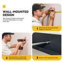 MELLCOM Louvered Pergola with Screen 10x13, Wall-Mounted Adjustable Pergola, Lean to Aluminum Gazebo with 3 Pull-Down Screen Sides and Adjustable Roof for Backyard, Dark Gray