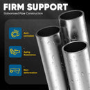 Quictent 12x20 ft Heavy Duty Carport Canopy Galvanized Car Tent Outdoor Garage Boat Shelter with Reinforced Structure with Roll-up Ventilated Windows Sidewall - Gray