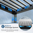 10'×13' Outdoor Louvered Pergola, Aluminum Outdoor Louvered Pergola Patio with Adjustable Roof for Outdoor Deck, Backyard, Garden (10X13FT)