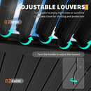 10X20 FT Pergola with Independent Adjustable Rainproof Roof, Outdoor Aluminum Louvered Pergola with Adjustable Top for Deck Garden Backyard