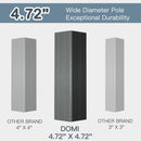 Domi 10x14FT Hardtop Gazebo, Permanent Outdoor Gazebo with Galvanized Steel Double Roof and Aluminum Frame, Curtain and Netting, Pavilion Gazebo for Patio Deck Garden, Grey