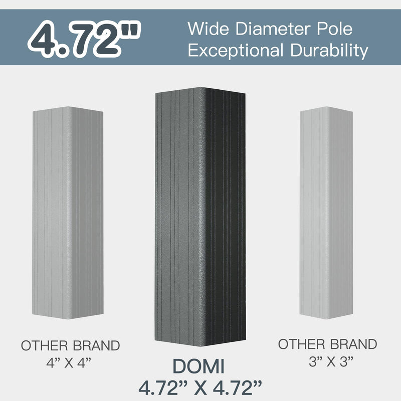 Domi 10x14FT Hardtop Gazebo, Permanent Outdoor Gazebo with Galvanized Steel Double Roof and Aluminum Frame, Curtain and Netting, Pavilion Gazebo for Patio Deck Garden, Grey