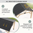 13‘x15’ Outdoor Patio Wooden Gazebo - Cedar Solid Wood Gazebo with Galvanized Steel Roof, Wooden Frame, Pavilion for Lawns, Beach, Patio, Garden (13X15FT)