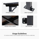 LAUSAINT HOME 10'×14' Gazebo for Patio, Lage Wall Mounted Lean to Outdoor Pergola with Roof(140 Sq.Ft Shaped), Hard Top Heavy Duty Awnings for Decks, Backyard, Garden, Grills (Dark, 10'x14')