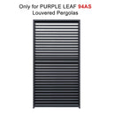 PURPLE LEAF Louvered Pergola Accessory 94AS Aluminum Louver Grille for Optimal Privacy, Sunlight Control Four Panels a Complete 13' Side Fixed Shutter Wall, Pergola Not Included