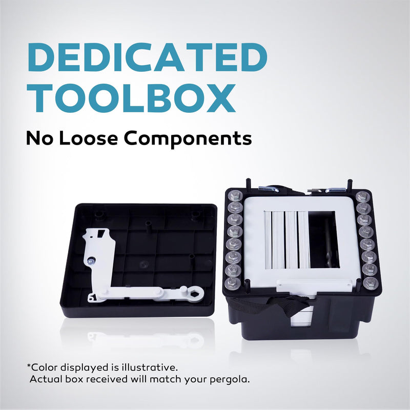 MIRADOR 80S Louvered Pergola 10' x 12', Modern Style with Adjustable Louvers and Integrated Drainage System for Deck Garden Yard, Easy Installation, Charcoal