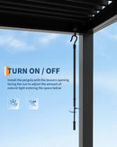 Garveelife All-Aluminum Louvered Pergola 12' x 16', Outdoor Pergola with Adjustable Louvered Roof, Reinforced Aluminum Frame, Integrated Drainage System, Hardtop Gazebo for Patio, Deck, Gray