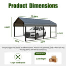 Poborin Durable Metal Carport 10 x 20FT Heavy Duty for Cars - Large Garage Shelter Solution,All-Weather Portable Car Garage Canopy Shelter for Cars & Boat Cover for Yard
