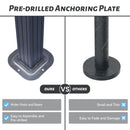 Domi 6.5x12FT Hardtop Grill Gazebo, Outdoor BBQ Gazebo with 2 Side Shelves and Ceiling Hook, Outdoor Grill Canopy with Galvanized Steel Slope Roof for Patio Lawn Backyard Deck, Grey